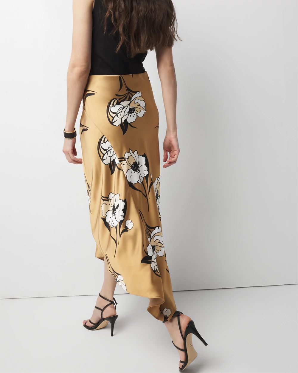 Satin Slip Midi Skirt | White House Black Market
